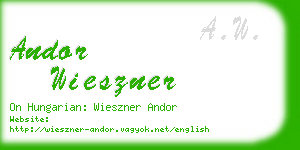 andor wieszner business card